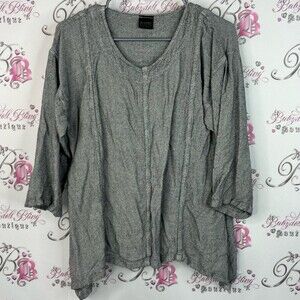 Dairi top long sleeves grey white black morrocan Gray Women's Top